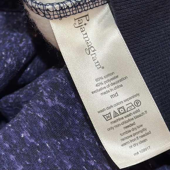 NEW Solstice Shearling Rollneck Lounge Sweatshirt Blue/purple mottled Sz M 8-10 - Picture 9 of 9